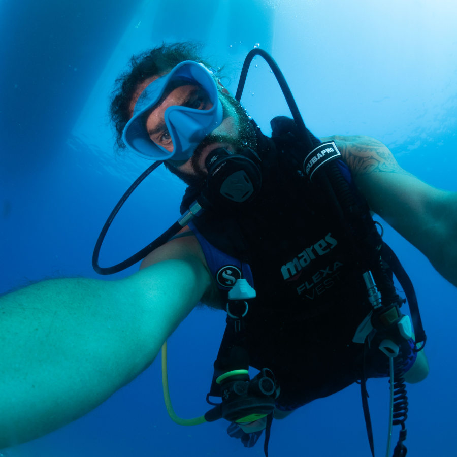 Foto Selfie Cris Instructor PADI Moana Divers